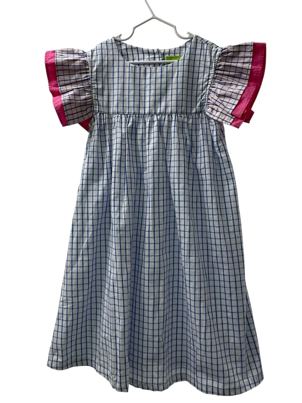 Classic Whimsy Blue Windowpane Maeve Dress